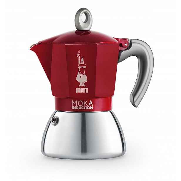 Bialetti Moka Induction 2 šálky červená New