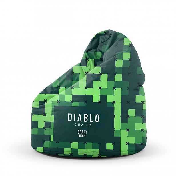 Dětský sedací vak zelený: Diablo Chairs Craft Edition