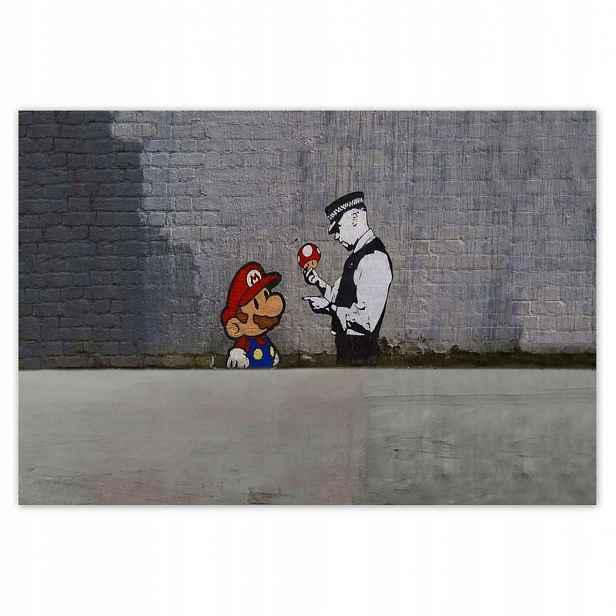 Fototapety 152x104 Banksy Houbař Policie