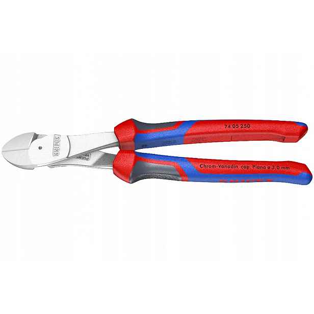Kleště štípací boční vyztužené na tvrdé materiály Comfort, chromované, 180 mm