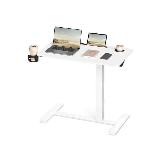 SONGMICS Výškově nastavitelný odkládací stolek Vasagle Elev 80 cm bílý