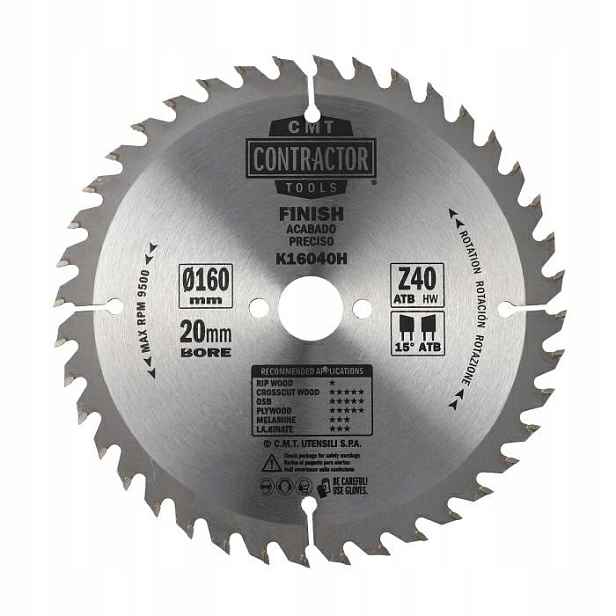 Cmt K16024H Pila D=160 K=2,2/1,4 F=20 Z=24 Atb