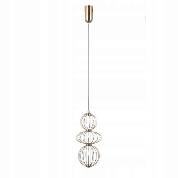 Italux Závěsná lampa Rabel Zlatá Led 10W 3 body světla 3000K