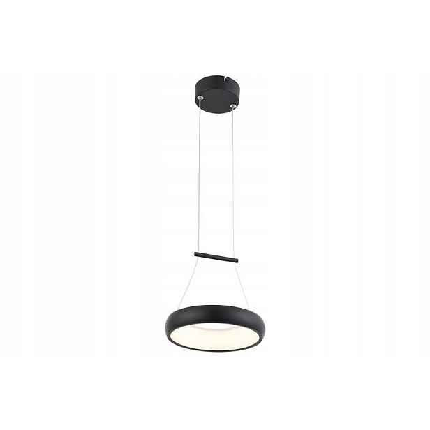 Moderní závěsná Led lampa černá kulatá 20 cm nad stůl 4000K Reality