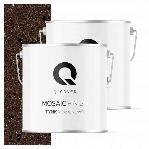 Mozaiková Omítka Mozaika 7KG Hnědá Tmavá Černá Slída M96 Ozdobná Fasáda