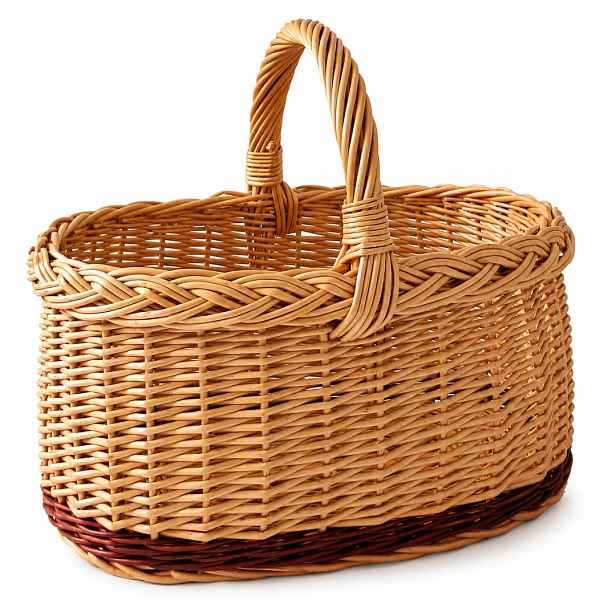 Proutěný Nákupní Košík Košík, Houby, Ovoce, Dárek, Přírodní Piknik