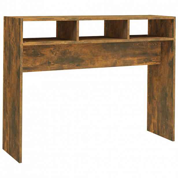 vidaXL Konzolový stolek kouřový dub 105 x 30 x 80 cm kompozitní dřevo