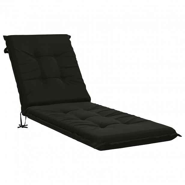 vidaXL Polštář na lehátko GEMERT 100% polyester Černá 190 x 60 x 9 cm