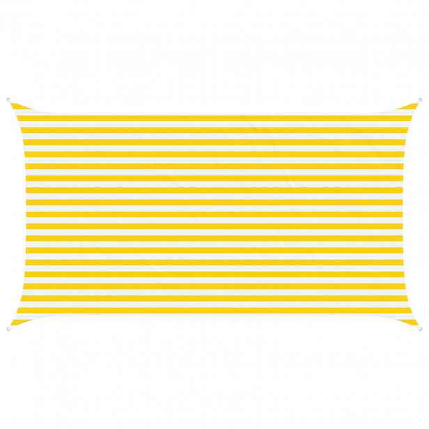 vidaXL Sluneční plachta Žlutá a bílá 2,5 x 4,5 m 100% polyester Oxford