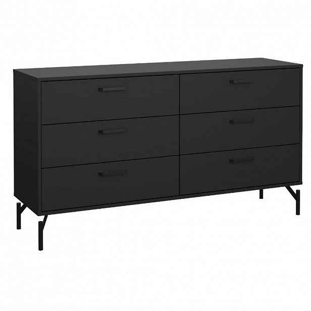 Best Price ŠIROKÁ KOMODA, černá, 138,7/76,6/39,8 cm