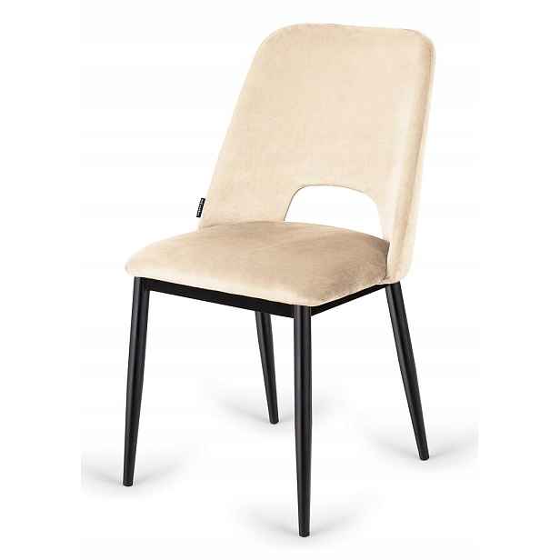 Čalouněná židle Goti Cream Velvet Lugano