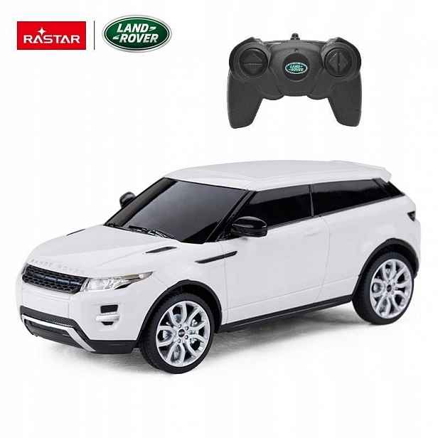 Dálkově ovládané auto Range Rover Evoque R/c, měřítko 1:24, Rastar 46900, bílé