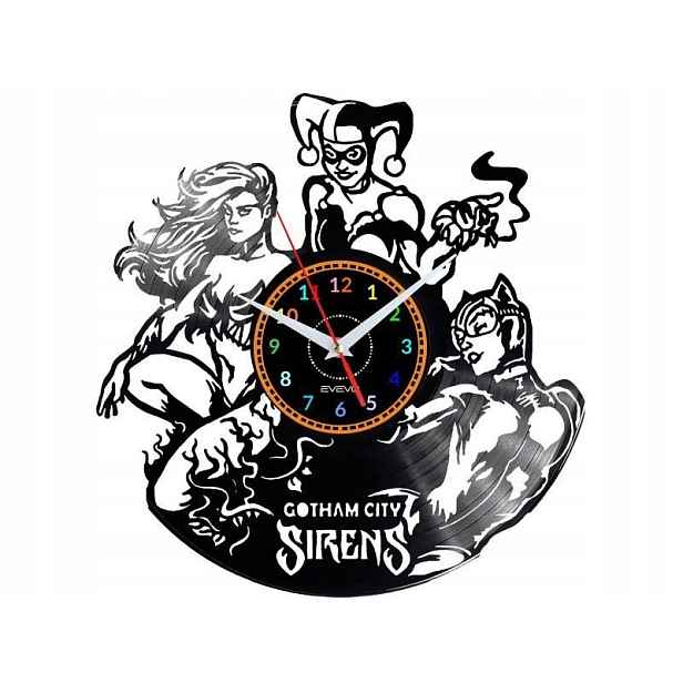 Gotham City Sirens Nástěnné hodiny Vinylová deska Moderní Dekorativní Na P