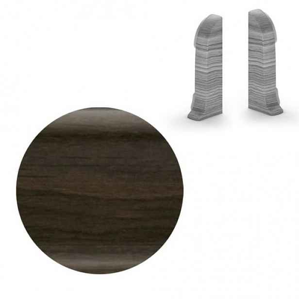 Koncovka k soklu Naturel wenge , PVC délka 0,5 cm, výška hrany 56 mm, NATNGTK24