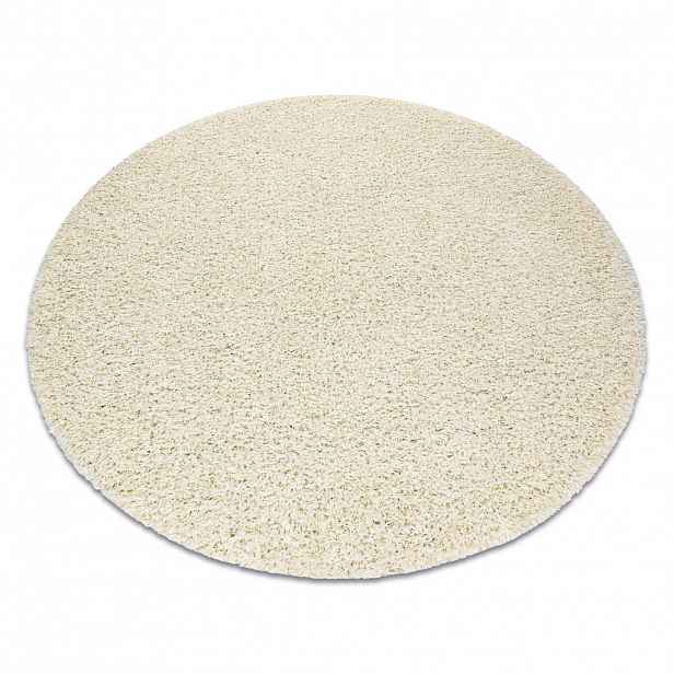 rugsX KULATÝ koberec SOFFI shaggy 5cm krém 80 cm