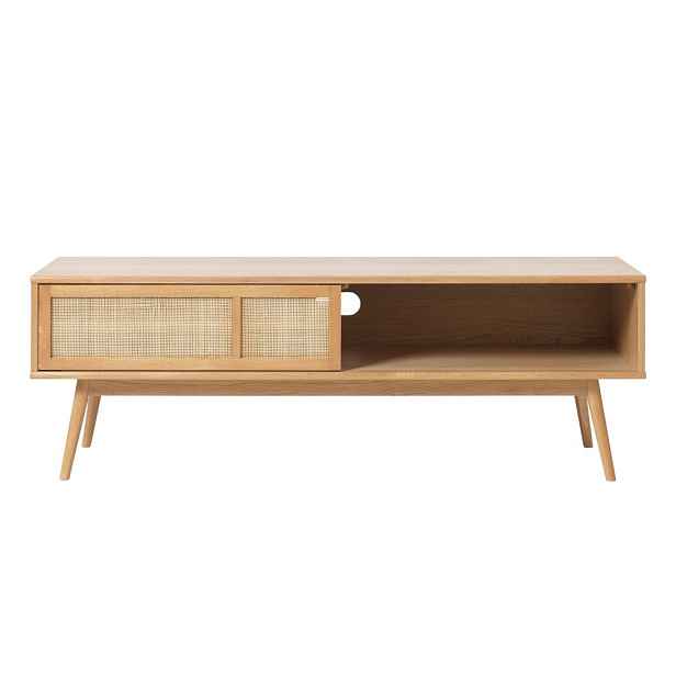 TV stolek v dekoru dubu v přírodní barvě 150x50 cm Barrali – Unique Furniture