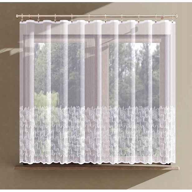 Záclona vzor 107245 velikost 500 x 160 cm rovná (hotová) s lemováním