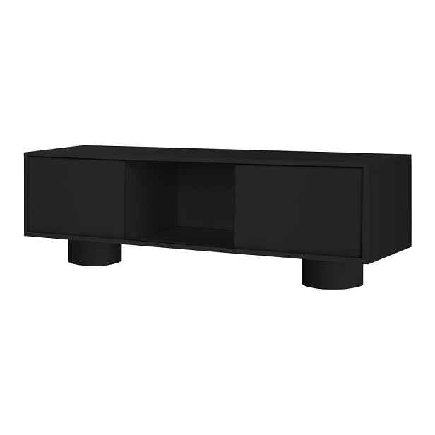 Černý TV stolek 160x48x42 cm Taro – noo.ma