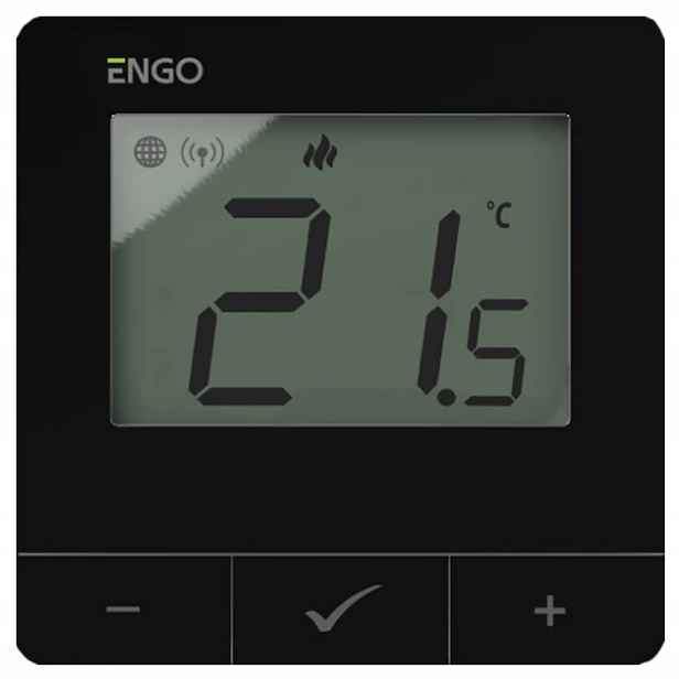 Engo Regulátor Teploty, 24V, Internetový, Nástěnný, Černý