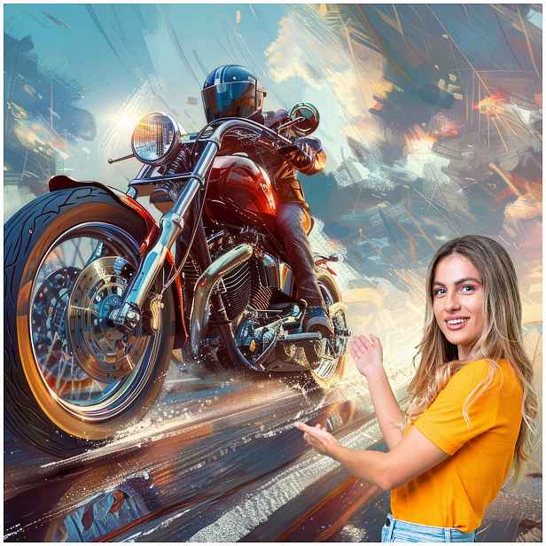 Fototapeta 3D Pro Mládež Auto Motocykl 294x260 DMSM03W