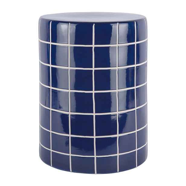 Keramický kulatý odkládací stolek ø 33 cm Retro Tiles – Leitmotiv