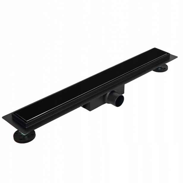 Lineární odtok skleněný Balneo G-Drain černý 60 cm