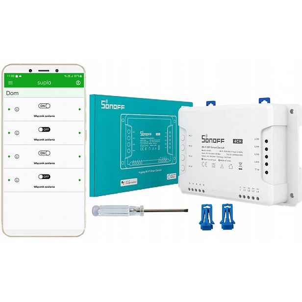 Sonoff 4CH R3 Wifi přepínač 4 kanály Supla