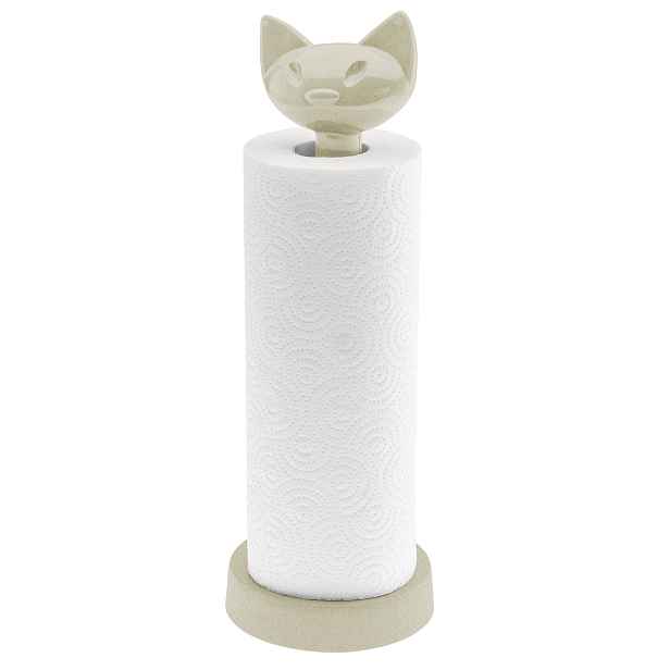 Stojan Na Kuchyňské Utěrky Béžový Motiv Kočky Miaou Koziol 12,8 X 36,9 CM