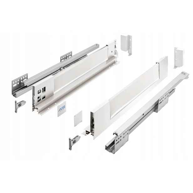 Šuplík Gtv Axis Pro Glass L350 H86 Nízká Skleněná Strana 40 Kg S Tlumením Dovírání