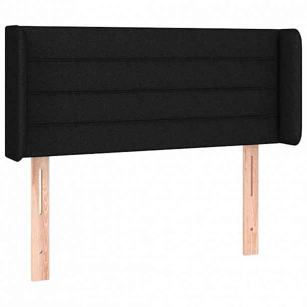 vidaXL Čelo postele typu ušák černé 103 x 16 x 78/88 cm textil
