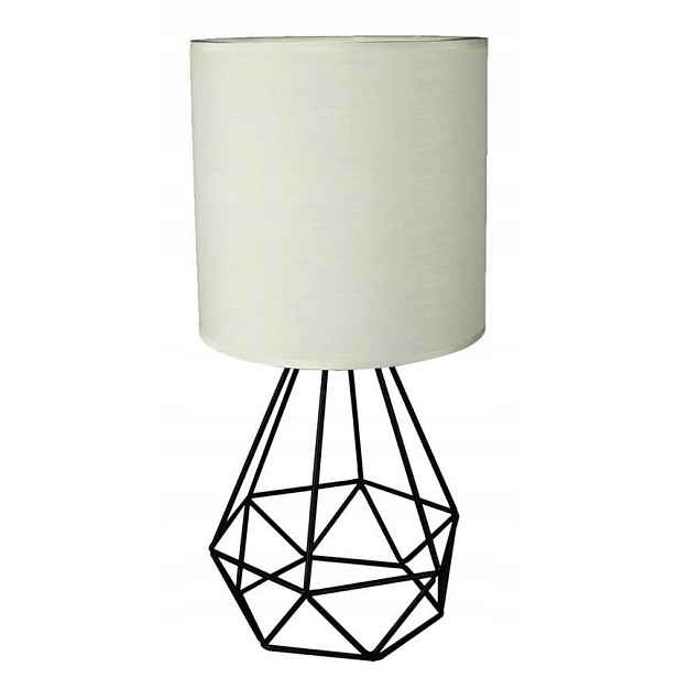Candellux Graf stolní lampa černá/krémová E27 1x60W