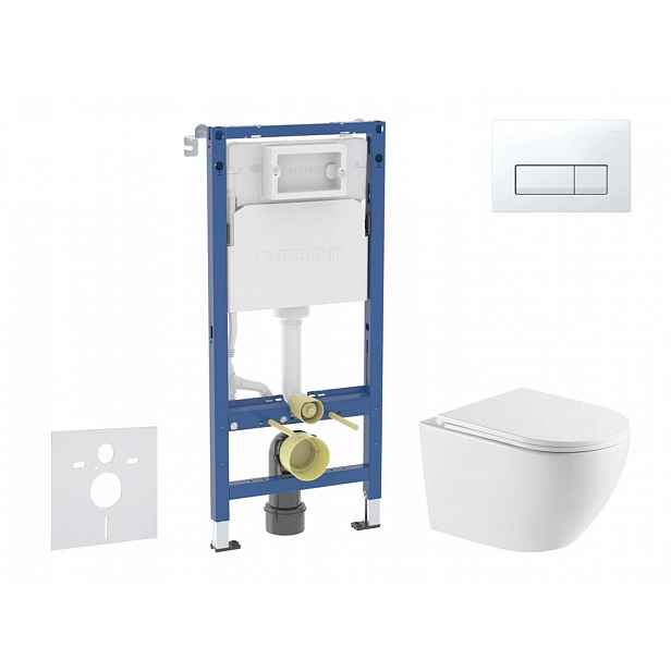 Geberit Duofix - Set předstěnové instalace, klozetu Oudee a sedátka softclose, tlačítko Delta50, alpská bílá SANI11CA31125