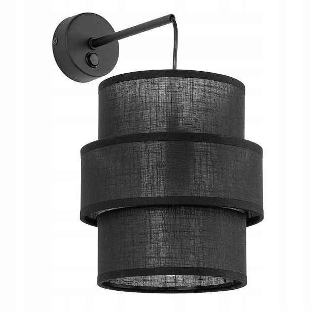 Nástěnná lampa Černá Kov Calisto Vypínač Ložnice Tk Lighting
