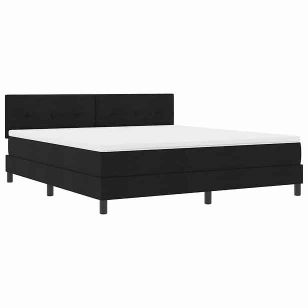 vidaXL Postel s boxspringem s LED pásky Černá 180 x 200 cm textil