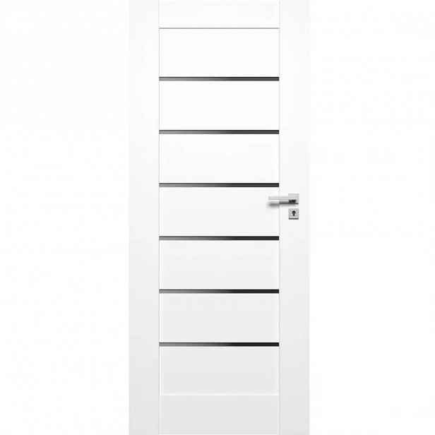 Interiérové dveře Campe 6*6 bílá 60L černá lacobel