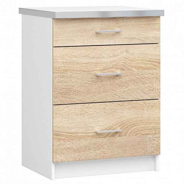 RAUMHIRSCH FURNITURE SKŘÍŇKA bílá, dub Sonoma 82/60/44,5