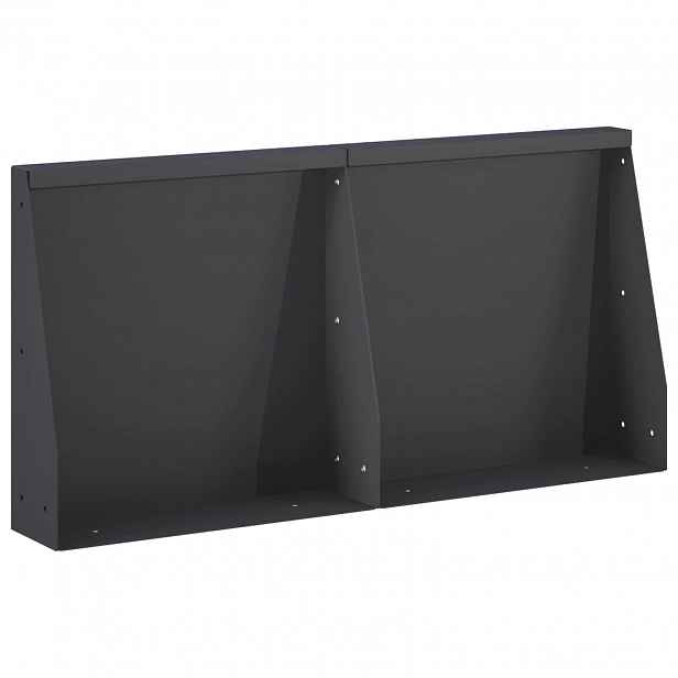 vidaXL Opěrná zeď 2 ks 40 x 12 x 30 cm Ocel Černá