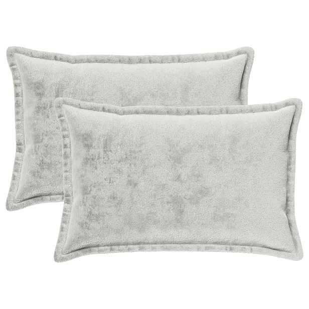 vidaXL Povlak na polštář 2 ks HOUTEN Světle šedá 40 x 60 cm Flanel
