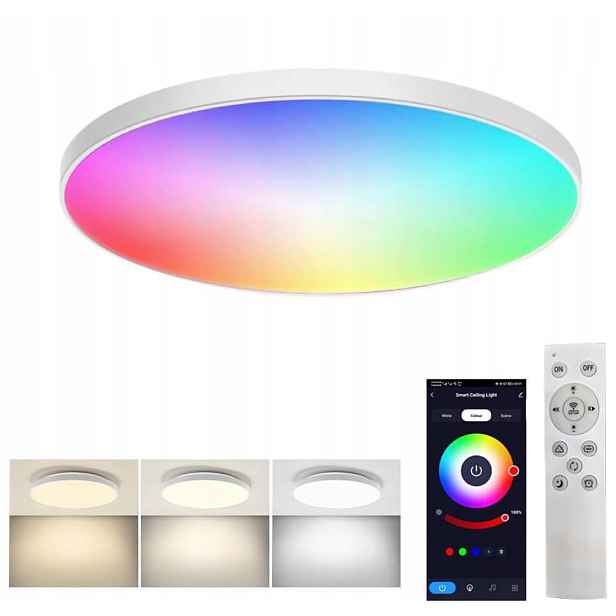 Stropní Svítidlo Stropní Svítidlo Smart Led Rgb 2700-6500k Dálkový Ovladač Aplikace 30 cm