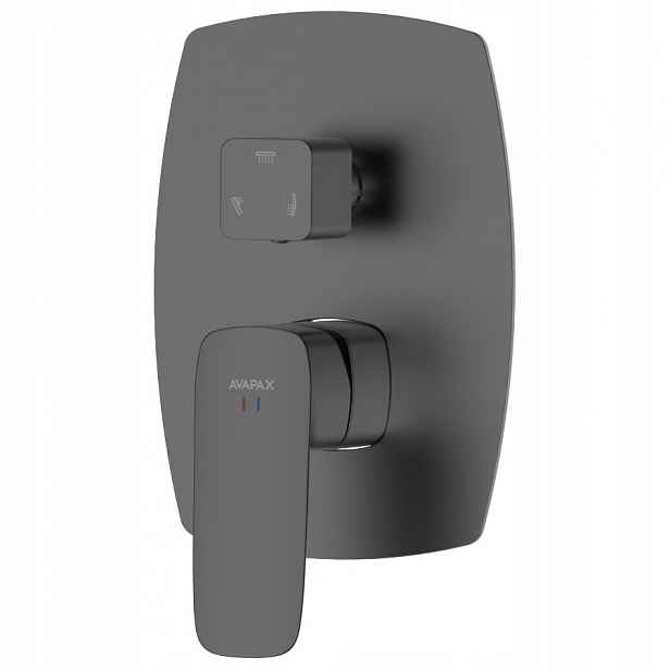Sprchová baterie Qanix Avapax gun metal mat, 3-funkční