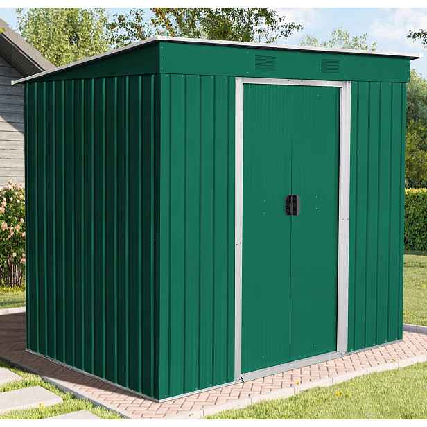 Zahradní domek BestBerg ZD-67GRW / 4,3 m² / 197 × 217 × 202 cm / zelená/bílá