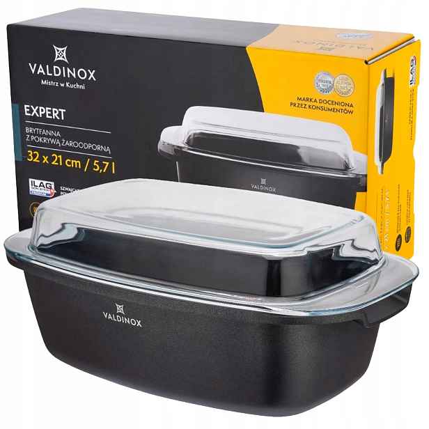 Zapékací Mísa 5,7 l Husírovací indukce a plyn na pečení Valdinox Expert