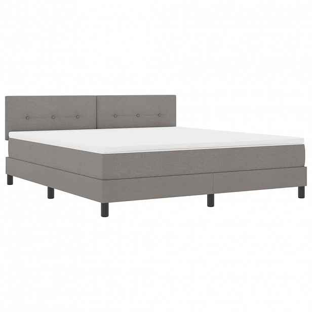 vidaXL Postel s boxspringem s LED pásky Taupe 180 x 200 cm textil