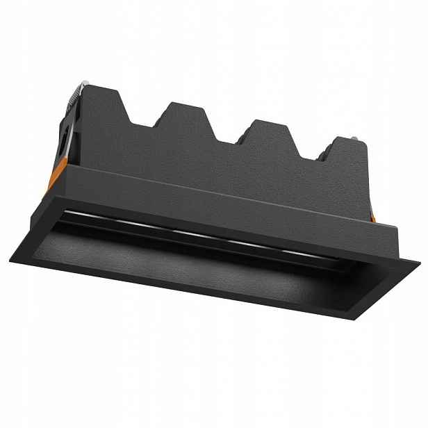 Obdélníkové černé zapuštěné Led svítidlo 5x2W 3000K A-glare 3046 Antigo