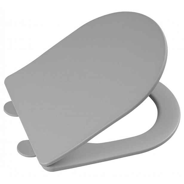 Sapho Paco - WC sedátko, Slim, SoftClose, šedá PCS1012GR