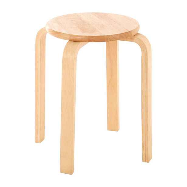 Stolička z kaučukového dřeva v přírodní barvě Heva – Premier Housewares