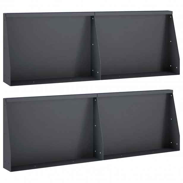vidaXL Opěrná zeď 4 ks 60 x 12 x 40 cm Ocel Antracitová