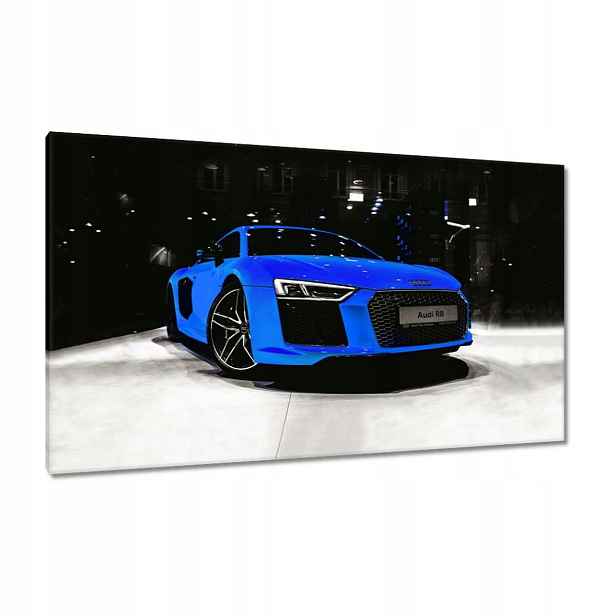 Obrazy 120x70 Modré Audi Audica R8