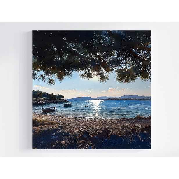 Obraz Na Plátně Canvas Krajina Chorvatsko Čiovo Pláž Moře Slunce 50x50
