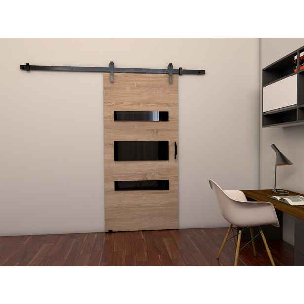 Posuvné dveře BUSHLAND 4 - 76 cm, dub sonoma